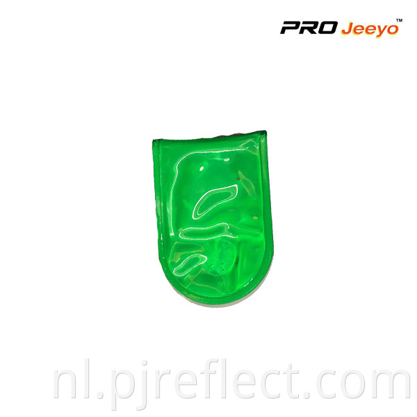 Reflective Pvc Green Led Light Magnetic Clip For Bagscj Pvc005